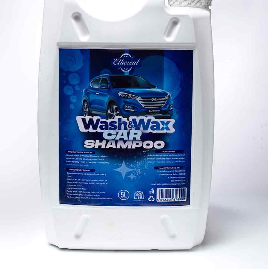 Wash & Wax Car Shampoo by Safety 360 Limited – Powerful car shampoo for effective cleaning and disinfection of cars